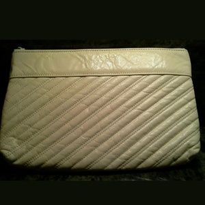 Genuine Leather Clutch - 60's Vintage - Quilted